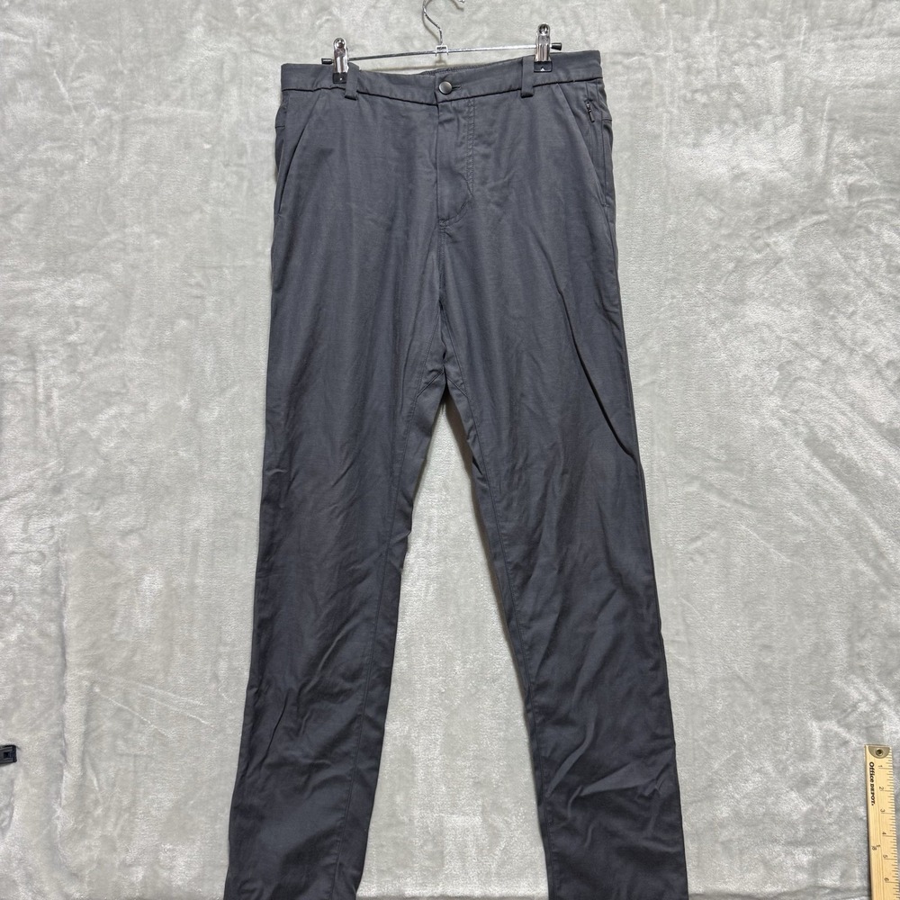 Lululemon Athletica Straight Chino Pants Mens 30 Black Cotton Stretch Mid Rise